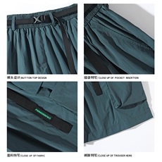 2024夏季新款白底大码防泼水速干工装短裤M-5XHK23194-特P30，男装牛仔裤，电商A022