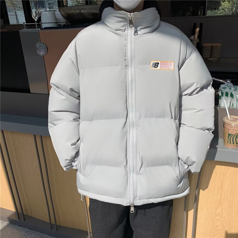 2025美式新款旗帜棉衣外套男女冬季潮宽松加厚保暖面包服棉袄,男装棉衣,星座715-4