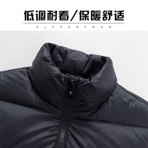 2023年新款冬季男士羽绒马甲立领保暖外套修身背心图片