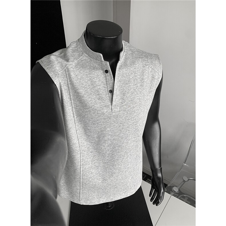 主推款夏季POLO衫正肩拼接男装无袖T恤夏装坎肩背心上衣S432-特28，男装背心/马甲，电商A233-1