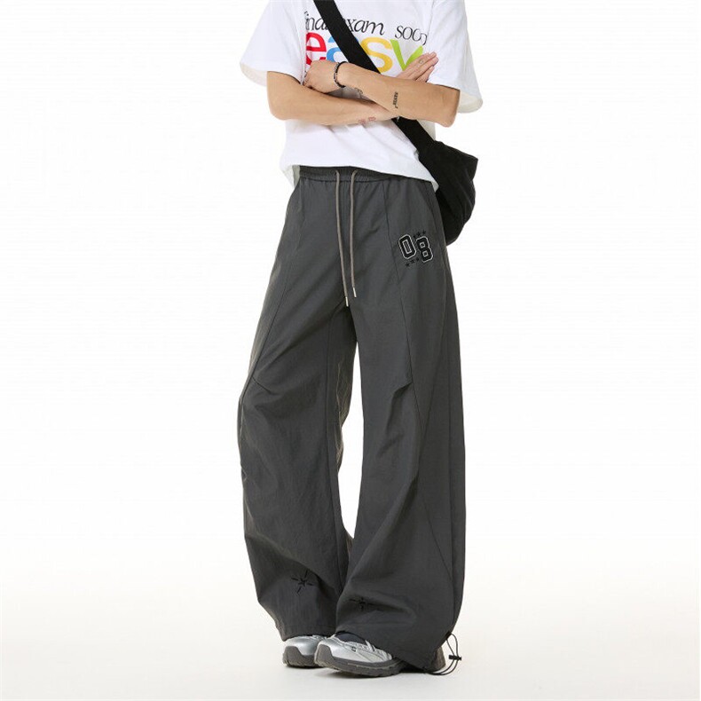 2025夏季新款美式潮流褶皱速干宽松休闲裤B315-K25564-特p35控68,男装休闲裤,电商B315