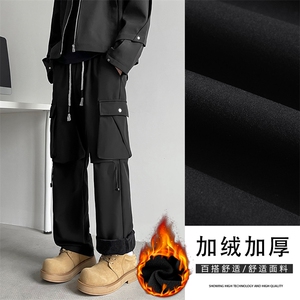 美式工装裤加绒加厚裤子高街伞兵裤直筒休闲裤JRK720特批43图片