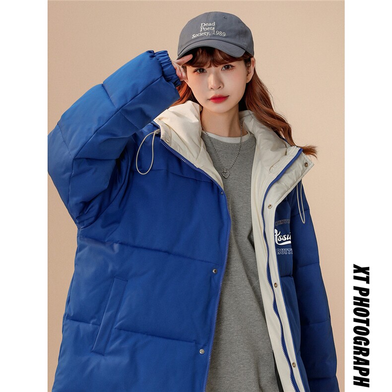 中性22冬季新品字母印花连帽面包服棉服宽松棉衣MY151P115控148,男装棉衣,A247A