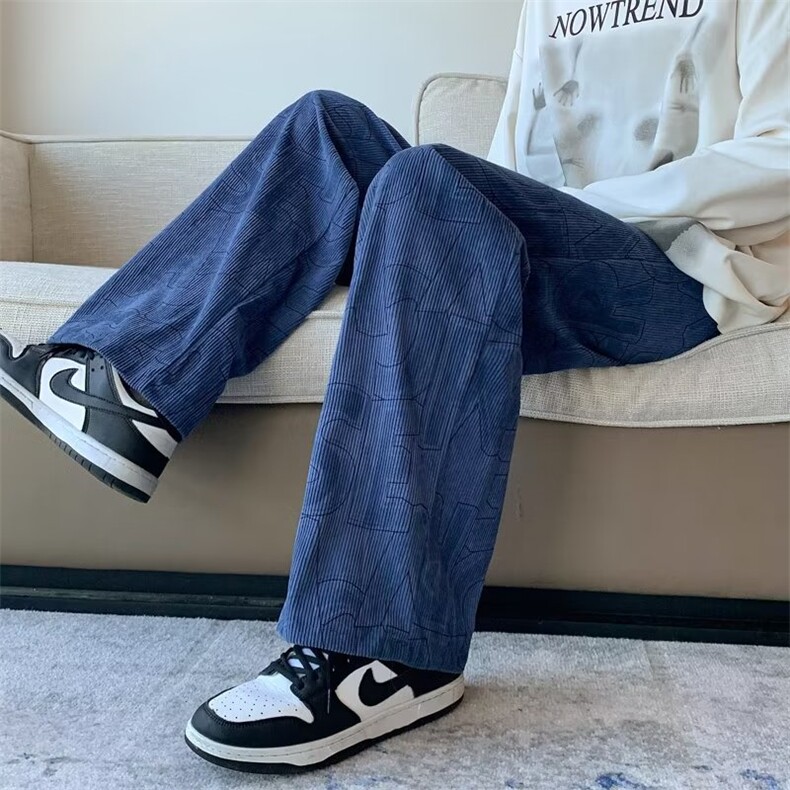 高街ins休闲裤男新款直筒裤宽松痞帅青年阔腿裤GA488-P35加绒45,男装卫衣,星座1008-1