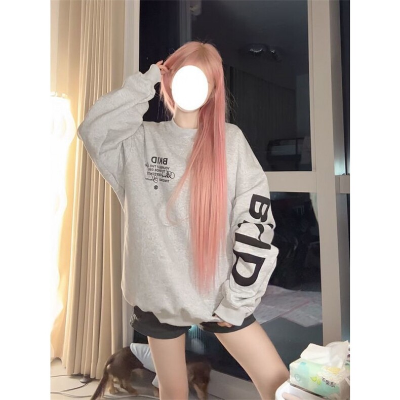 1430#薄款后包领纯棉华棉复合卫衣女,男装卫衣,星座506A