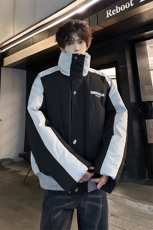 405A美式高街撞色短款棉服加厚立领面包服MY24919-P125控158，男装棉衣，星座405A