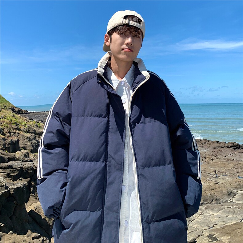 ！冬季条纹五防立领加绒加厚棉衣情侣撞色棉服外套MY7777-p68,男装棉衣,星座610B-1