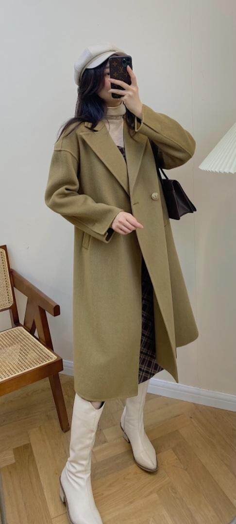 独屿双面羊毛大衣现货，其它，独屿