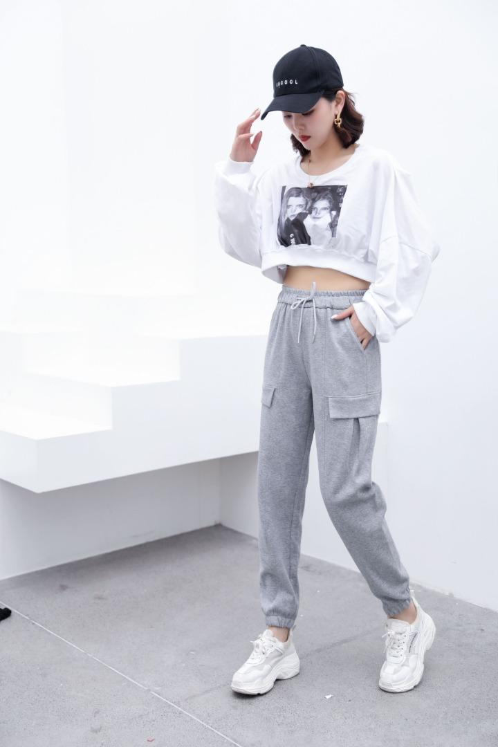 秋季新款秒发时尚百搭韩版工装裤小脚休闲女裤,女装其它,冬进一族