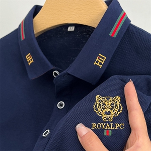 男士短袖T恤保罗polo衫2023夏季新款中年休闲男装半袖翻领体恤衫图片