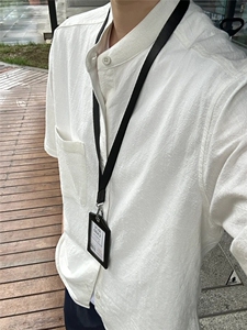 竹节棉立领短袖衬衫 1302-GC61-P35控68 成分100棉图片