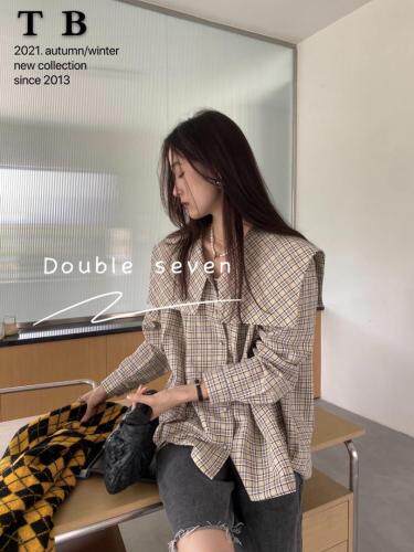 格子娃娃款上衣，其它，Double Seven