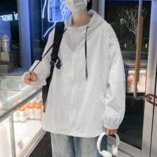 高街外套男夏季薄款潮流个性连帽防晒衣潮牌宽松夹克 W3151-P32图片