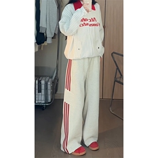 春季薄款美式条纹三条杠运动卫裤直筒休闲长裤C62172-TP30不，男装休闲裤，电商A102