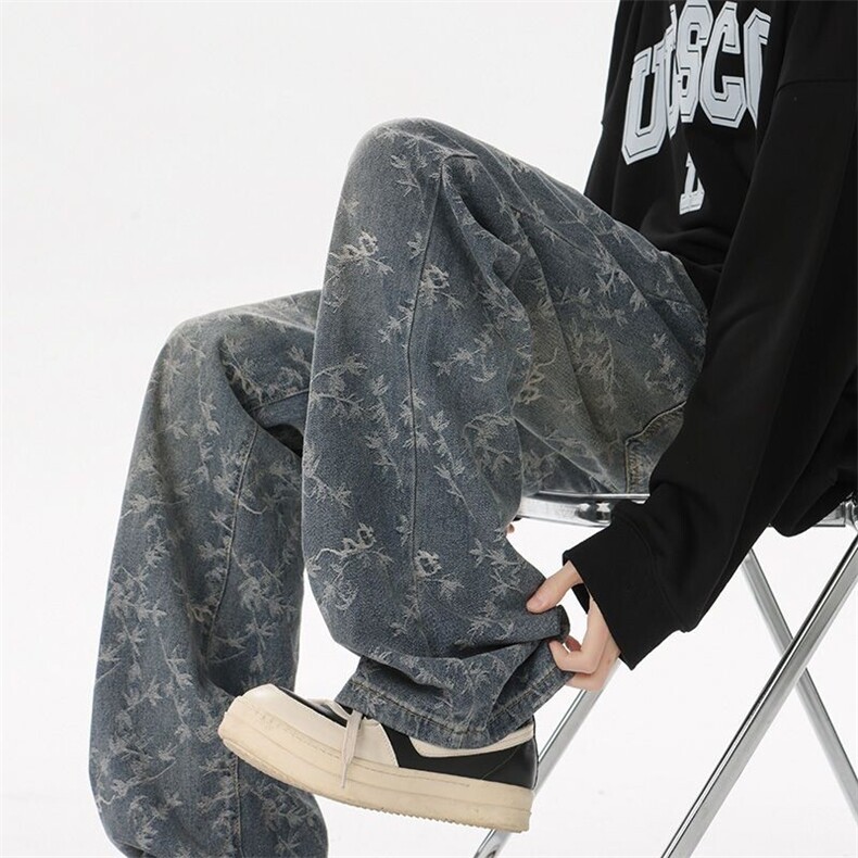 2025年新款美式高街提花牛仔裤S-3XL-S092-P48,男装牛仔裤,星座417-1（原电商B245）