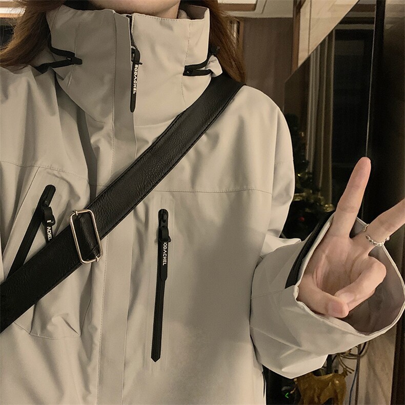 A103-P95秋季新款可收纳防风帽冲锋衣宽松外套男女秋冬外套,男装夹克,星座911