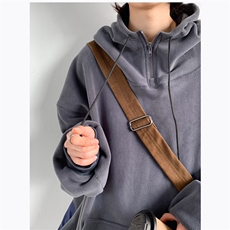 ER9726-P50秋冬季日系复古摇粒绒连帽衫男宽松保暖卫衣情侣外套，男装棉衣，电商C233