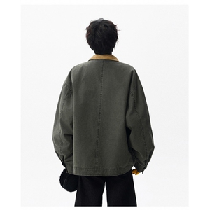 翻领卡哈特重磅简约经典高级休闲百搭潮夹克外套男2025JK1365-P95图片