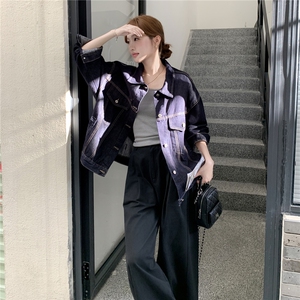 韩版复古显瘦牛仔外套女2025春秋季新款超好看气质显瘦设计感夹克图片