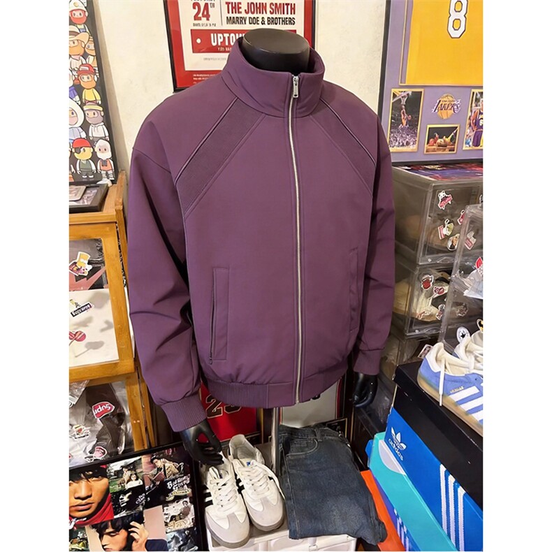 高品质春装新款老钱风美式高街解构立领棒球服飞行夹克潮休闲外套,男装夹克,电商A486-1