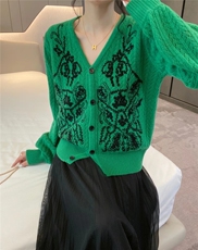 开衫女V领纯色秋冬新款百搭外套毛衣羊毛针织上衣，女装羊毛衫，亿东羊绒