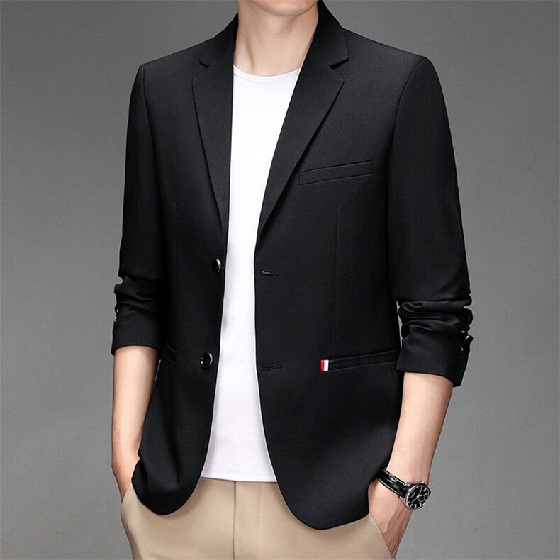 春秋新款中年男士休闲西服上衣中年西装爸爸薄款外套,男装西服,钱塘6003（原4033）