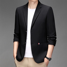 春秋新款中年男士休闲西服上衣中年西装爸爸薄款外套，男装西服，钱塘6003（原4033）