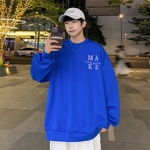 港风圆领卫衣男落肩打底衫潮流百搭上衣外套XZ214-8Y014P28,秋装短裙怎么搭配上衣图片图片