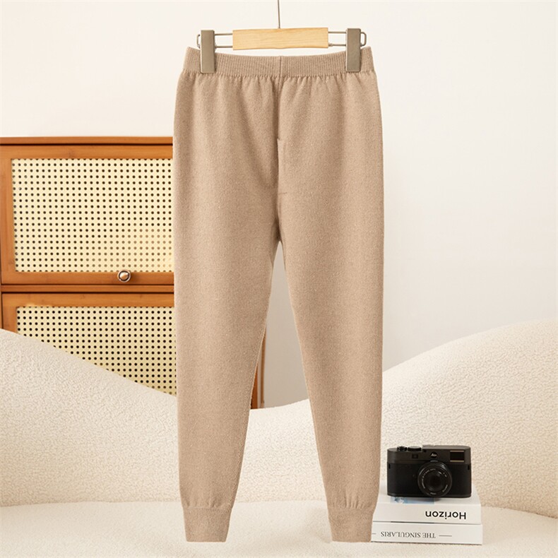 舒适保暖儿童针织纯色高腰打底裤柔软亲肤秋冬，童装裤子，凯旺羊绒