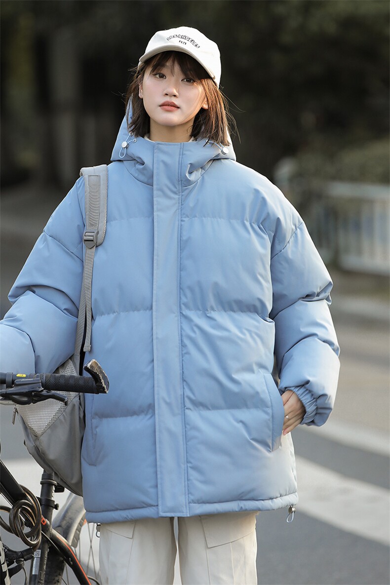 中性风秋冬新款棉衣外套纯色连帽面包服保暖加厚A436-1277-P60,男装棉衣,电商A436