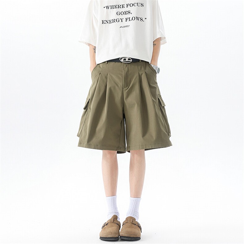 8XL-M工装西装短裤男夏季宽松大码日系痞帅高级五分裤DK26002P48,男装休闲裤,电商B312