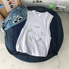 夜光背心男潮短袖反光圆领运动百搭打底衫411-t219-p25，男装背心/马甲，星座410(原411)