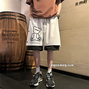 D2022-P42控58 抖音潮牌美式篮球裤子大码肥仔高街潮ins五分裤图片