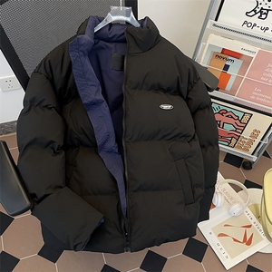加绒加厚冬男立领棉衣两面穿字母印花面包服棉袄外套MA9091P102