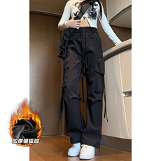 特批P42无差价24冬季机能潮流休闲直筒工装裤男女同款K1212J加绒，男装休闲裤，电商A001