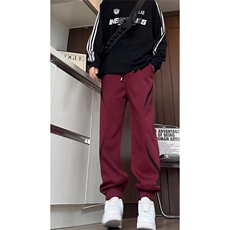 量优供视频~直播撞色弯刀束脚运动卫裤A489特P45控78，男装休闲裤，电商A309