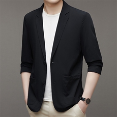 防晒服西服男23夏季薄款锦氨速干质感防紫外线西装便西外套，男装西服，电商B212（原钱塘6029）