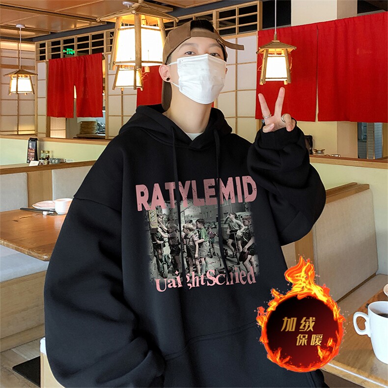 500克重磅秋冬美式加绒加厚卫衣外套DL1573常规特P35加绒特40图片
