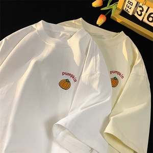 大货足 2024夏季宽松刺绣纯棉短袖男T恤X416b-1-DT319-P28限39图片