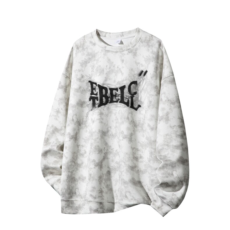 得物供货、重磅420克现货麂皮绒扎染卫衣HD019-1-LY25122ZR-P35，男装卫衣，电商019-1