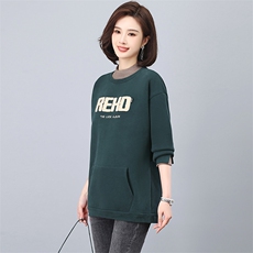 全年备货不下架~2023冬新款加绒卫衣中长款保暖上衣，女装卫衣/绒衫，忆绮罗