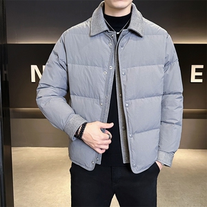 90新标假两件白鸭绒加厚保暖简约休闲羽绒服外套75511-P290