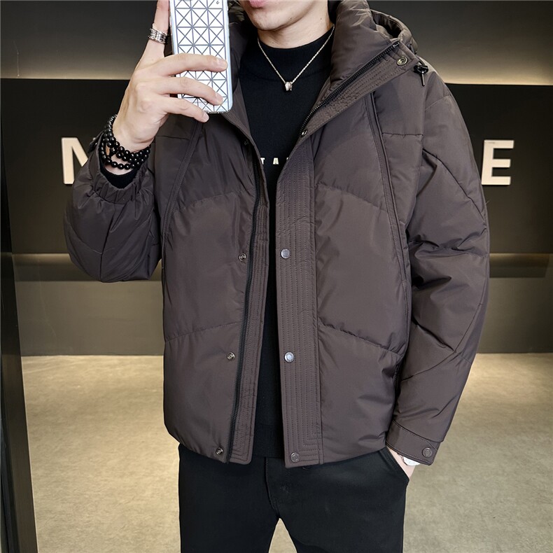 冬季店主风新款连帽标羽绒服男短款保暖羽绒外套Y172-P210,男装羽绒服,电商A237