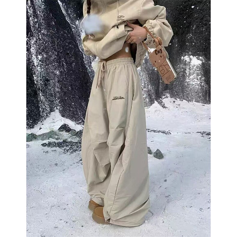 网图A2358JRP42-秋冬加绒加厚美式复古褶皱伞兵工装裤男阔腿裤子,男装工装外套,电商B241