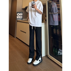现货松紧腰冰丝修身拉链西裤休闲裤男K701-K702-K703-P45控68，男装西裤，星座205