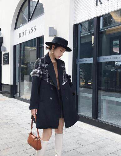 尼料大衣，女装，女人家淼漫