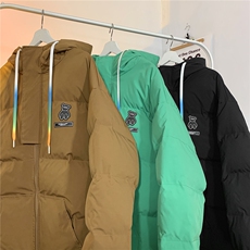 港风新品小熊加厚宽松连帽面包服棉衣外套情侣装棉服G1033P128，男装棉衣，电商A339