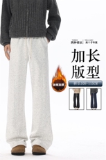 高个子斜切微喇卫裤男冬季加绒加厚货号KZ088加长-KZ088加长加绒，男装休闲裤，电商B312