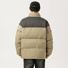 2026冬季新款男日系潮牌立领拼色白鸭绒羽绒服加厚外套YR10-F219，男装羽绒服，电商A101（原外27）