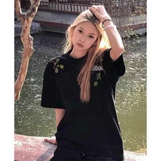 万针全刺绣工艺抖音得物高品质260克重磅纯棉双纱美式高街短袖T恤，男装T恤，电商A486